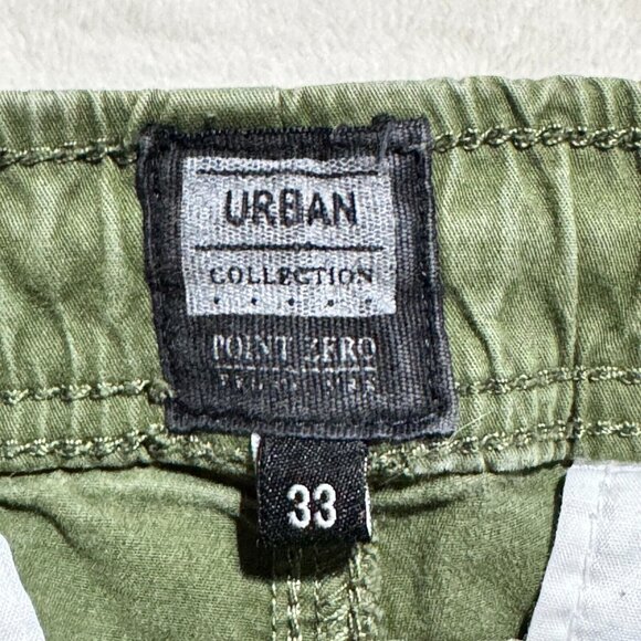 Point Zero Urban Collection Joggers Stretch Green Drawstring Men's Size 33 - Picture 2 of 11